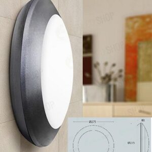 Berta Plafoniera Rotonda Nera E27